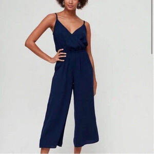 Wilfred Aritzia Navy Blue “Melodie” Jumpsuit Size Medium